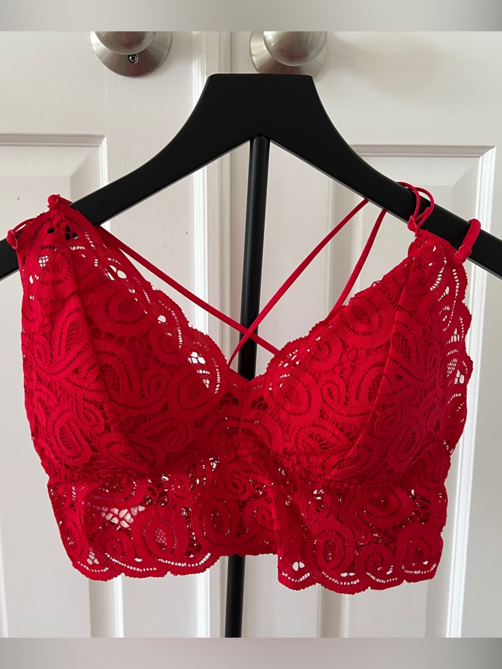 PINK Victoria's Secret Red Lace Bralette